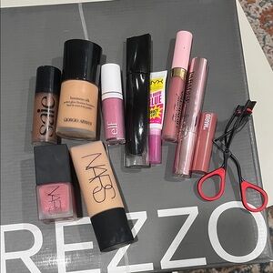 Bundle of makeup- Foundation, bronzer, blush, and Lipstick Collection -  makeup